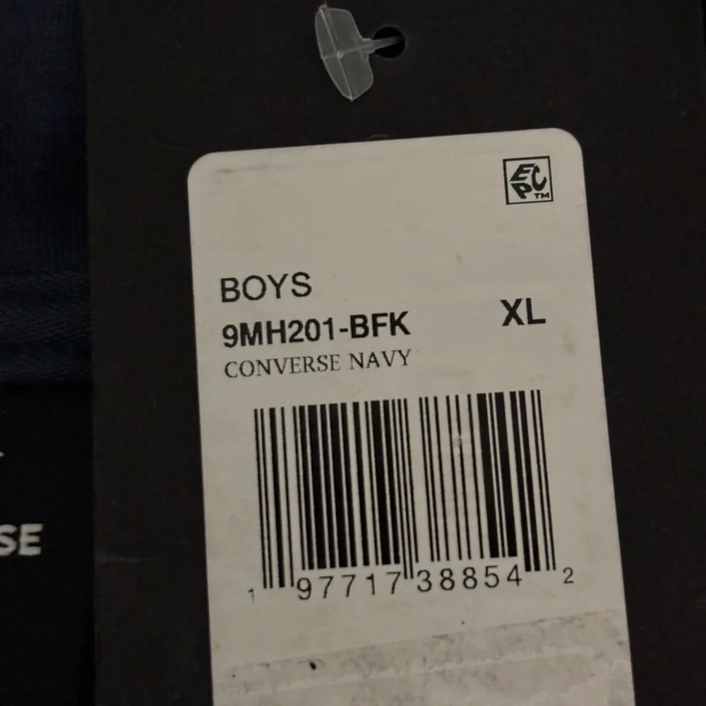 Converse Boys XL Blue Logo Hoody NWT Casual‎ Front Pocket Cotton Blend Hoodie